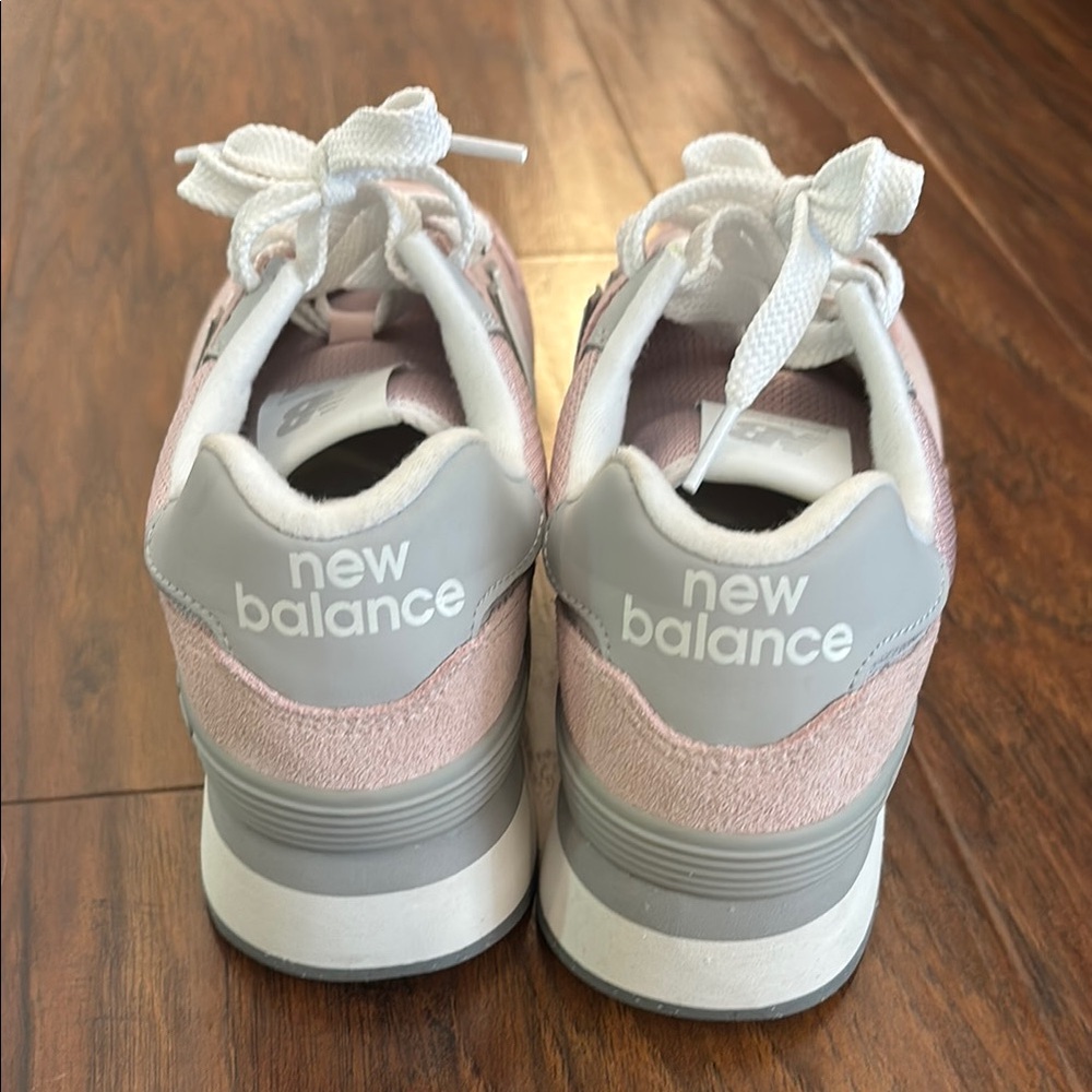 New Balance Pink, Gray and White Women’s Sneakers - Picture 3 of 7